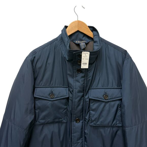 NWT Brook Brothers Puffer Blue Jacket Duck Down Men’s Size XXL - Picture 4 of 13